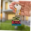 Autre Black MTI Style 45 Keychain Key Chain pour Kid Boy Girl Party Favors Gift Ring Fans Christmas Keyring School Sacs Sac à dos Sac à dos OTCM4