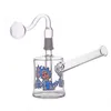 Mini Bubbler Glass Cendre Catcher en ligne Percolateur Pipe d'eau Pipe d'huile Bang Bong de qualité 14 mm Joint Livraison GRATUITE