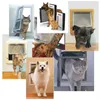 Kattbärare Låsbar klaffdörrkattunge hundens husdjurlås lämpligt för alla väggar eller säkerhetsdjur små grindförsörjningar