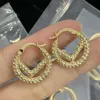 Femmes de boucles d'oreilles étalons de créateurs en or bourdon d'oreille en diamant en or pour hommes boucles d'oreille de cerceau F Luxury Hoops La lettre de lettre de marque enrôle petite taille 2,5 cm bijoux de mode avec boîte