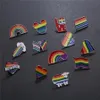 Creative Rainbow brooch, Love Rainbow Bridge Rainbow Flag Alloy Emblem Cartoon Cute Clothing Pins, and Small Accessories AB289