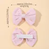 Hair Accessories 4Pcs/Set Baby Sweet Bows Hair Clips Gift Girls Delicate Print Hairpins Kids Hair Accessories Toddler Dress Hairgripe Headwear