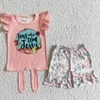 Vêtements Ensemble de vêtements pour bébés filles shorts de vache occidentale pour enfants de la mode