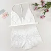 BRAS SETS LACE BH SET FRONT STÄNGNING Ultra Thin Bralette Push Up Lingerie Sexig transparent BH Set Women Panties Wireless Girls Underwear Y240513