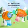 Bubble Gun Toy dla dzieci 12 dołków w pełni automatyczna bąbelowa maszyna królicza mydło bąbelkowe bąbelki broń zabawki weselne gry Childern prezent 240513