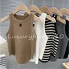 Plus storlek 4xl Womens Vest Tank Top T-shirts Women's Tees Crop Top Brodery Sexig ärmlösa rygglösa toppskjortor Solid Stripe Color Vest Size S-4XL