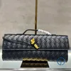 7A Andiamo Clutch Handbag Bag Evening Leather Weave Gety Cross Body Mirror Jessioner Bag Bag Bag