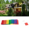 Dekorative Figuren farbenfrohe verdrehte Regenbogenwind -Chime Haltbares Holzmaterial für Kindergartengartendekor ideale Klassenzimmer und landschaftlich reizvoll
