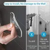 Haczyki 5/10/20 PCS Hook Hook Atlesive Transparent Anti-Skid Tracileal Bezpełny kij na łazience Kuche kuchenne