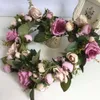 Pc Wreaths 1 & Decorative Flowers Garland Ornament Colorful Wreath Decor Heart Hanging For Door Wall