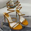 Sandalias de tacón alto zapatos de renovado para mujer WEE CRISIÓN DE CRISIÓN DE CRISIÓN DE CRISTA INCRESTADA Fashion Fashion 9.5cm RC Cleo Rene Caovilla