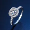 Bijoux de créateur Moisanite Anneau de diamant Femmes Sterling Silver 1 Carat Couple d'anneaux de luxe Propose de mariage Rague de fiançailles
