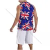 Herren -Tanktops Herren -Jersey -Flagge der Vereinigten Königreich High School Basketball 90er Jahre Hip Hop Movie Shirt Cosplay Kleidung Drop Lieferung DHBZ2