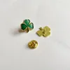 Brooches Wholesale 500pcs/alot St. Patrick's Day Clover Lapel Pin Brooch Three-leaf Pins Irish Holiday Gifts