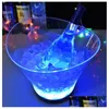 Ice Buckets and Coolers 6.5L Waterproof ABS LED BOCKET 7 Color Champagne Bowl KTV Bars Nightclubs Light Up Beer Night Party Drop Del Dhyqg