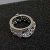 Designer Westwoods Couche Sparkling Diamond Saturn Ring Cople Plated 18K Gold Set avec Zirconium Advanced Accessories Index Couple Couple
