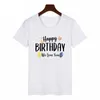 Familienübereinstimmende Outfits alles Gute zum Geburtstag Daddy Wir lieben dich Familienpatchierende Kleidung Geburtstag Ballon Print Mutter und Kinder T -Shirts Mode Look White Tees T240513