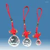 Chandelier Crystal Chinese Knot With Hanging Ball Glass Prism Feng Shui Faceted Balls Year Decorations Home Pendant Ornaments