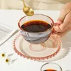 Cups Saucers Japanese Style Champagne Glass Bird's Nest Bowl Syrup White Soup Ice Cream Salad Dessert Coffee Cup Set