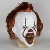 Joker Scary New Horror liderou a máscara de Pennywise Cosplay Stephen King Capítulo Dois palhaços máscaras de látex Helmet Halloween Party adereços S