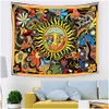 Wandteppiche Psychedelic Tarot Trippy Sublime Sun Tapestry Wall Hanging Hippie Pilz Ästhetic Room Home Decorhome Drop Lieferung GAR DHMZR