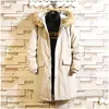 Herren Trench Coats Long Parkas Winterjacke Männer warm windproofes lässiges Außenbekleidungsmantel große Taschen Hochwertiger Mantel Drop DH5A6