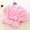 Towel Women Magic Dry Hair Cap Quick-drying Soft Head Wrap Super Absorbent Makeup Turban Shower Skin-friendly Elastic Band Bow