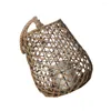 Candle Holders Woven Rope Night Light Garden Decorative Lampshade Bar Cafe Lanterns Candlestick Decoration Lamp (Size)