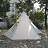 Tentes et abris 2 mètres de haut de haut en plein air camping hexagonal sauvage chimney bois grand pyramide poêle tente simple couche n'a que la coquille extérieure