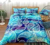 Set di biancheria da letto paisley boho piumino set di copertura set fiore romantico blu boemia tessile tessile in stile telaio da letto dropship