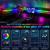 Dekorativa lampor 22 i 1 Universal Neon Lamp Ambient Light for LED Interior Car USB Akryl Guide Fiber Strip Decoration Kit Light App Control T240509