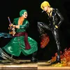 Actie speelgoedcijfers 13-16 cm één stuk anime figuur Sanji Roronoa Zoro Battle PVC Actiefiguur één stuk standbeeld Collectible Model Doll Kids Gift Toy Y240514