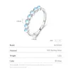 Cluster Rings Modian 925 Sterling Silver Charm Moonstone Female Ring Stapble Crystal Jewelry for Women Birthday Present