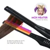 2-i-1 rätare och curler liten platt järn keramisk curler korrugerad kort rak hår curling styling verktyg 240428