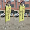 Place Feather Flag and Flagpole avec Cross Base Graphic Printing Printing Banner Promotion Promotion Célébration Decoration 240513