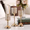 Kaarsenhouders Europese luxe kristal goudhouder bruiloft decoratietafel centerpieces home candelabra dineren decor