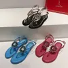 Rene Caovilla Flat Heele Sandals Subower Water Diamond Oryginalny skórzany pasek kostki Kluczowe buty Dasual Designer Buty Women Classic Clip Stop Sandal DH