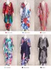 2023 Print Maxi Kleider Batwing Sleeve Tunika Frühling Herbst Beachwear Casual Plus Size Women Lose Kaftan Badeanzug Coverups Q1289 240508