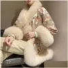 Ethnic Clothing Female Coat Winter Faux Fur Chinese Style Harajuku Mid-Length Tang Suit Cloak Women Jacket Warm Elegant Vintage 2023 Dhvus