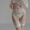 Vrouwensokken sexy body kous mode kanten zachte ophanging knie over kousen dij hoge kousenband panty riem bloemen k6a1