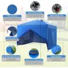 Tende e rifugi sulla tenda sul tetto impermeabile in campeggio blu ombreggiatura da esterno Attività della rete Casa Dolcone Famiglia Famiglia Famiglia Beach Waterproof ClothQ240511