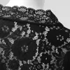 Women's Knits Black Floral Lace Long Sleeve Crop Cardigan Tops Women Adults See-Through Shawl Bolero Shrug Cape Ponchos
