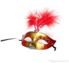 Party Mask Gold Glitter Masks Venetian Unisex Sparkle Masquerade Plastic Half Face Mask Halloween Mardi Gras Costume Toy 6 Colors 8210040
