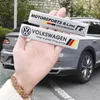 Naklejki samochodowe metalowa odznaka nadwozia Auto dekoracja naklejka do Volkswagen r line Golf Polo Passat Jetta Tiguan Touareg CC Akcesoria T240513