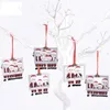 Cadeau hangende decoraties ornamenten kerstboom houten hanger creatief schattig familie fotolijst