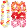 Fleurs décoratives 5pcs colorés hawaïens leis Collier de fleurs artificielles Hands Charms Tropical Luau Party Favors s'habiller