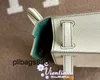 Handbag Keliys Genuine Leather 7A bag mini 2nd generation 19cm white inner panel with peacock green Epsom cowhide gold buckle