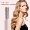 Runde lockige Haarbürste tragbare Teleskop -Curling -Friseurkamm integriert für Flow Troyer Salon Beauty Styling Tool 240430