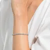 ETS Swarovski Emily Tennis Bracelet Bracelet Jewelry Collection Прозрачный кристально -синий кристаллический розовый кристалл (исключительно продается)