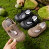 Summer Kids Casual Shoes Net Fabric Flexiable Leisure Unisex Children Sandals Breathable Hook-loop Comfy Boys Girls Shoe 21-30 240514
